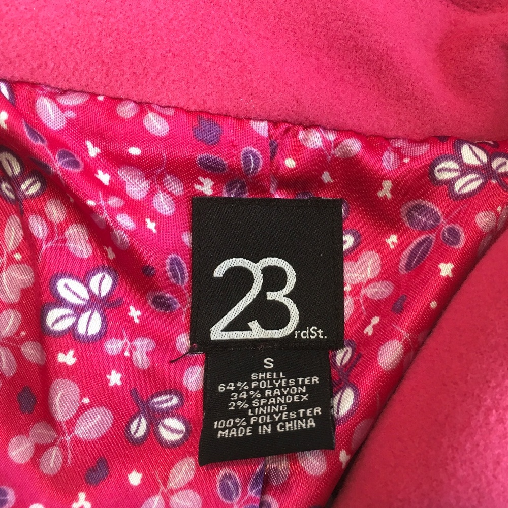 Feminine size S pink fully lined blazer with four buttons - Picture 4 of 4